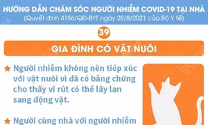 Người mắc COVID-19 điều trị tại nhà không nên tiếp xúc với vật nuôi