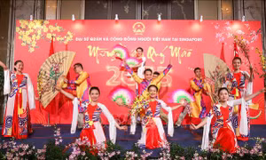 Xuân Quý Mão 2023: Bà con người Việt tại Singapore phấn khởi đón Tết cổ truyền