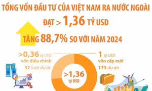 Năm 2025: Đầu tư của Việt Nam ra nước ngoài tăng 88,7%