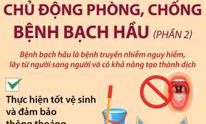 Chủ động phòng, chống bệnh bạch hầu (phần 2)