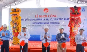 Cà Mau khởi công nhà máy điện gió có tổng mức đầu tư trên 10.000 tỷ đồng