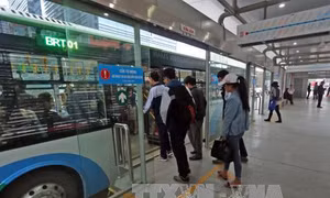 Hà Nội nghiên cứu phân làn, khai thác hiệu quả tuyến buýt nhanh BRT