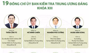 19 đồng chí trong Ủy ban Kiểm tra Trung ương Đảng khóa XIII