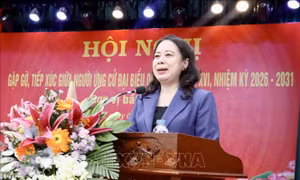 Phó Chủ tịch nước cùng các ứng cử viên tiếp xúc cử tri, thực hiện quyền vận động bầu cử