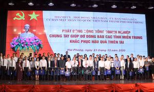 Cộng đồng doanh nghiệp tại Hải Phòng đóng góp 90 tỷ đồng ủng hộ đồng bào miền Trung