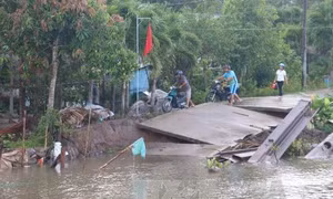 Hậu Giang: Nguy cơ sạt lở tăng cao vào mùa mưa 