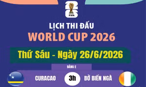 Lịch thi đấu World Cup 2026 ngày 26/6