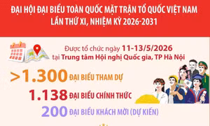 Đại biểu tham dự Đại hội đại biểu toàn quốc Mặt trận Tổ quốc Việt Nam lần thứ XI
