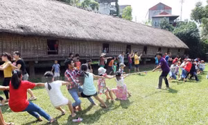 Sân chơi gắn kết các thành viên trong gia đình tại Bảo tàng Dân tộc học Việt Nam