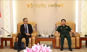 Bộ trưởng Bộ Quốc phòng tiếp Đại sứ Đặc mệnh toàn quyền Nhật Bản tại Việt Nam