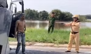 Khống chế đối tượng 'ngáo đá' lái xe tải lạng lách, chống trả lực lượng chức năng
