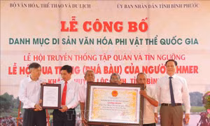 Lễ hội Phá Bàu được công nhận là Di sản Văn hóa phi vật thể quốc gia