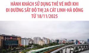 Hà Nội: Hành khách sử dụng thẻ vé mới khi đi đường sắt đô thị 2A Cát Linh-Hà Đông từ 18/11/2025