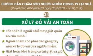 Hướng dẫn xử lý đồ vải khi người mắc COVID-19 điều trị tại nhà