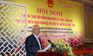 Phó Chủ tịch Quốc hội Uông Chu Lưu chủ trì Hội nghị Thường trực HĐND vùng Đông Nam Bộ