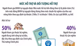 Mức hỗ trợ cho người tham gia bảo hiểm xã hội tự nguyện từ 1/7/2025