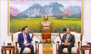 Lãnh đạo Bộ Công an Việt Nam chúc mừng thành công Đại hội Đảng NDCM Lào