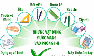 Những vật dụng được phép và không được phép mang vào phòng thi