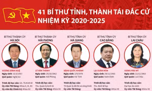 41 Bí thư tỉnh, thành tái đắc cử nhiệm kỳ 2020-2025