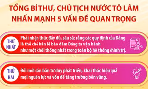 Tổng Bí thư, Chủ tịch nước Tô Lâm nhấn mạnh 5 vấn đề quan trọng tại Hội nghị quán triệt và triển khai Nghị quyết Hội nghị Trung ương 2