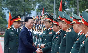 Chủ tịch nước Võ Văn Thưởng thăm Lữ đoàn K3, Tổng cục II - Bộ Quốc phòng