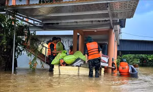 Bắc Ninh: Huy động hàng trăm cán bộ, chiến sỹ hỗ trợ nhân dân trong mưa lũ