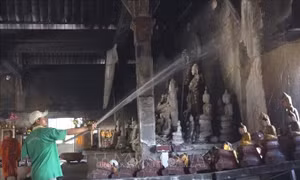 Cháy chùa Tà Bết ở Kiên Giang, toàn bộ tượng Phật bị thiêu rụi