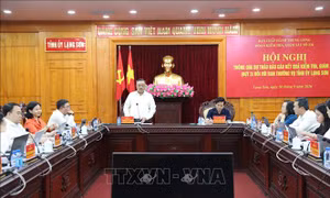 Thông qua dự thảo báo cáo kết quả kiểm tra, giám sát đối với Ban Thường vụ Tỉnh ủy Lạng Sơn