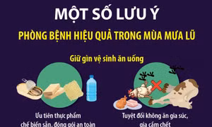 Một số lưu ý phòng bệnh hiệu quả trong mùa mưa lũ