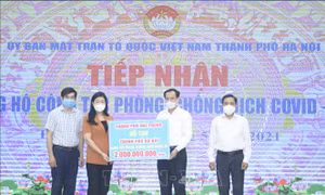 Hà Nội tiếp nhận hơn 7 tỷ đồng ủng hộ công tác phòng, chống dịch COVID-19