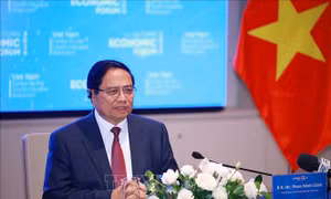 Thủ tướng Phạm Minh Chính làm việc với các doanh nghiệp quốc tế về lĩnh vực tài chính