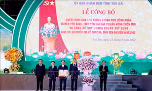 Yên Bái: Công bố Quyết định công nhận huyện Yên Bình đạt chuẩn nông thôn mới