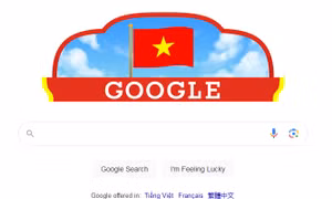 Google thay giao diện chào mừng Quốc khánh Việt Nam