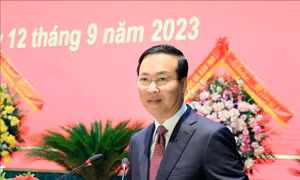 Chủ tịch nước Võ Văn Thưởng dự Lễ Khai giảng tại Học viện Quốc phòng
