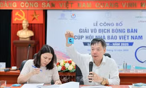 Giải vô địch Bóng bàn Cúp Hội Nhà báo Việt Nam 2025 chính thức khởi động
