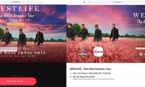 Cảnh báo thủ đoạn giả mạo website bán vé concert Westlife chiếm đoạt tài sản