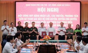 Thành phố Cần Thơ và Bộ Tư lệnh Vùng Cảnh sát biển 4 ký kế hoạch hiệp đồng