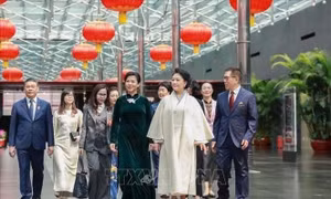 Phu nhân Ngô Phương Ly gặp gỡ, trao đổi với Phu nhân Tổng Bí thư, Chủ tịch nước Trung Quốc Tập Cận Bình - Giáo sư Bành Lệ Viên