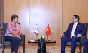 Thủ tướng Phạm Minh Chính tiếp Tổng Giám đốc Quỹ Tiền tệ Quốc tế