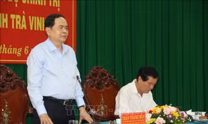 Đồng chí Trần Thanh Mẫn làm việc tại Trà Vinh về thực hiện Chỉ thị số 35-CT/TW của Bộ Chính trị