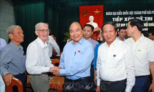 Thủ tướng Nguyễn Xuân Phúc tiếp xúc cử tri huyện Thủy Nguyên, Hải Phòng