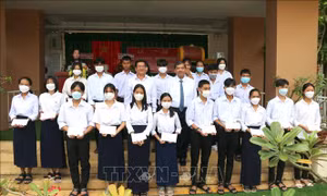 Trên 2.700 học sinh Khmer tại các Trường Phổ thông Dân tộc nội trú ở Trà Vinh bước vào năm học mới