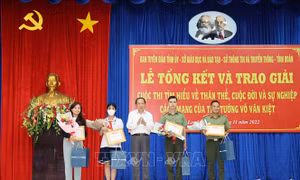 Trao giải cuộc thi tìm hiểu về thân thế, cuộc đời và sự nghiệp cách mạng của Thủ tướng Võ Văn Kiệt