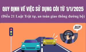Quy định về việc sử dụng còi từ 1/1/2025