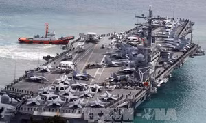 Tàu sân bay hạt nhân Mỹ lần đầu cập cảng Singapore kể từ năm 2019