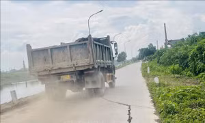 Xuất hiện tình trạng lún, nứt đê sông Nhuệ, sông Duy Tiên