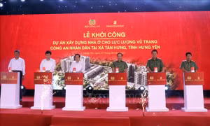Hưng Yên: Khởi công dự án nhà ở xã hội cho lực lượng vũ trang Công an nhân dân