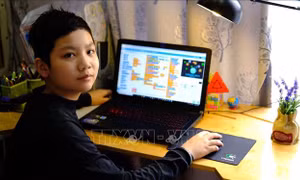 Cậu bé lớp 5 tự thiết kế game online 'đánh bay COVID'