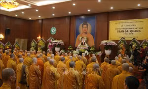 Chư tăng, phật tử Lào - Việt tại Lào cầu siêu, tưởng niệm Chủ tịch nước Trần Đại Quang
