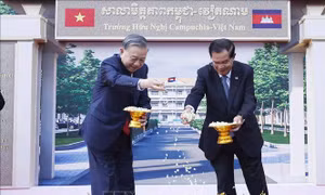 Tổng Bí thư Tô Lâm dự lễ khởi công Trường Hữu nghị Campuchia - Việt Nam